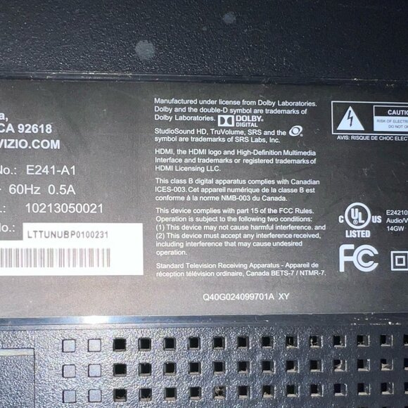 Vizio E241i-A1 is a 24-inch LCD HDTV with a native resolution of 1920x1080 - Picture 7 of 9